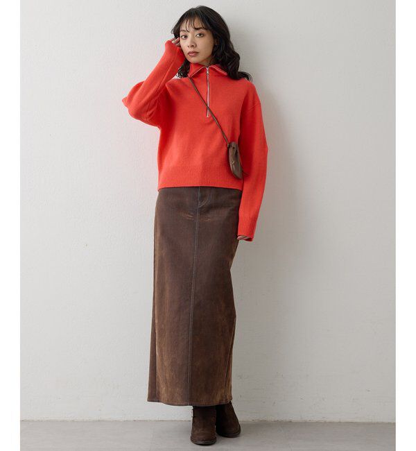  「ウールカシミヤZIPニットプルオーバー」|ニット・セーター|