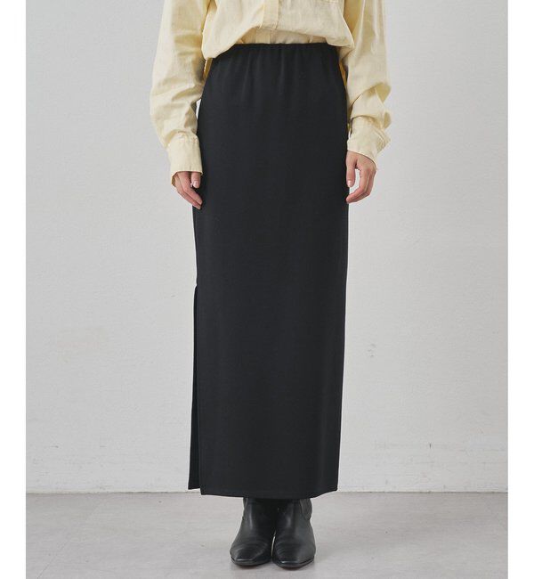  「ストレッチジャージスカート」|スカート|ブラック