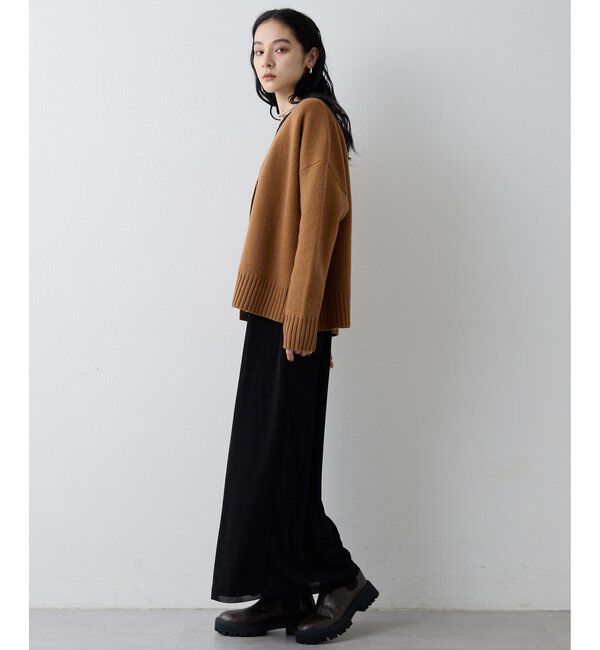 Drawing Numbers「【Drawing Numbers】接結ルーズVネックカーディガン」|ニット・セーター|