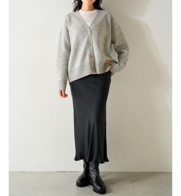 Drawing Numbers「【Drawing Numbers】接結ルーズVネックカーディガン」|ニット・セーター|