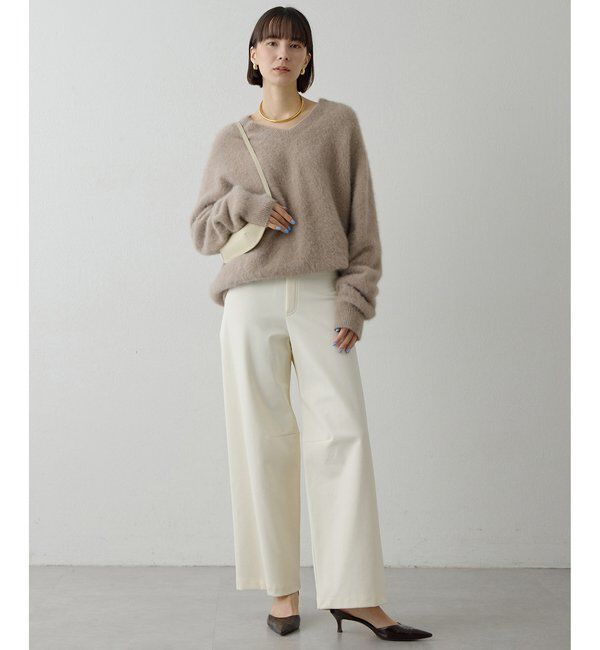  「ポンチ裏起毛バレルパンツ」|チノ|