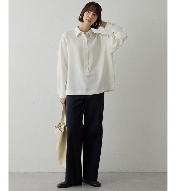  「ポンチ裏起毛バレルパンツ」|チノ|