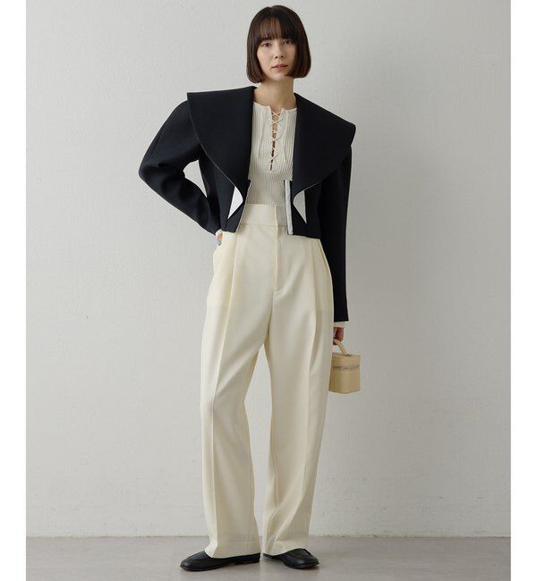  「ハイウエストタックパンツ」|チノ|