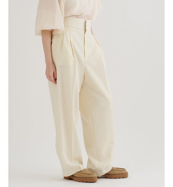  「ハイウエストタックパンツ」|チノ|