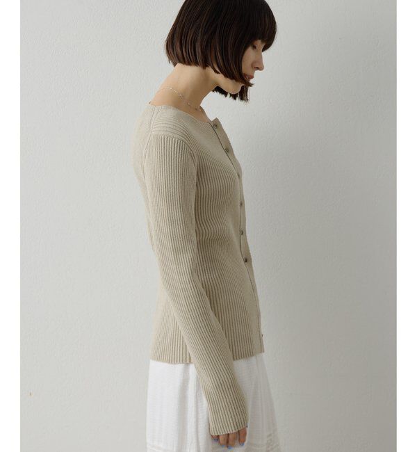  「RAW SILK リブカーディガン」|ニット・セーター|