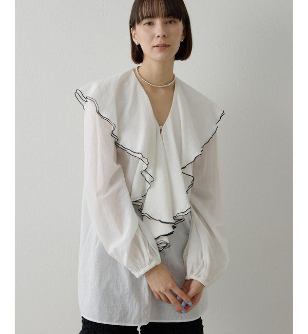  「ローンフリルブラウス」|シャツ・ブラウス|オフホワイト