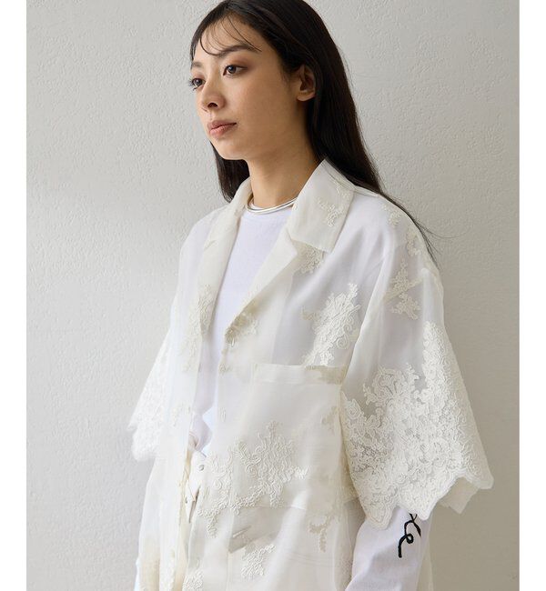  「オーガンジーレースシャツ」|シャツ・ブラウス|