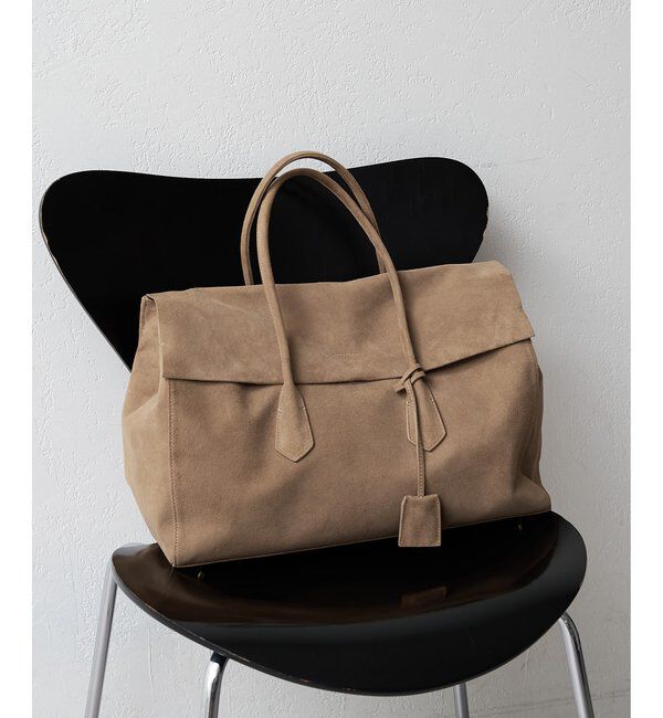 Hoaw.「【Hoaw.】スクエアフラップボストン」|トートバッグ|モカ