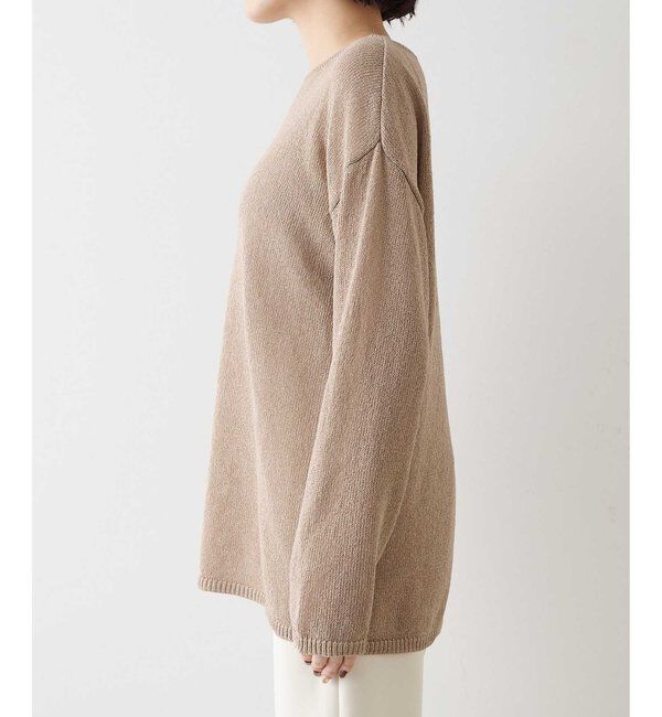  「ボートネックペーパーヤーンプルオーバー」|ニット・セーター|