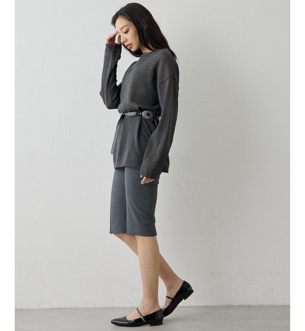  「ボートネックペーパーヤーンプルオーバー」|ニット・セーター|