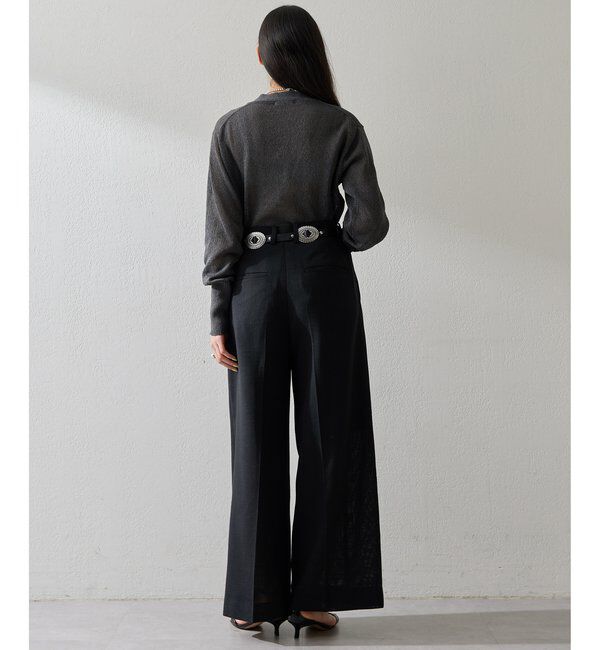  「リネンライクワイドパンツ」|チノ|