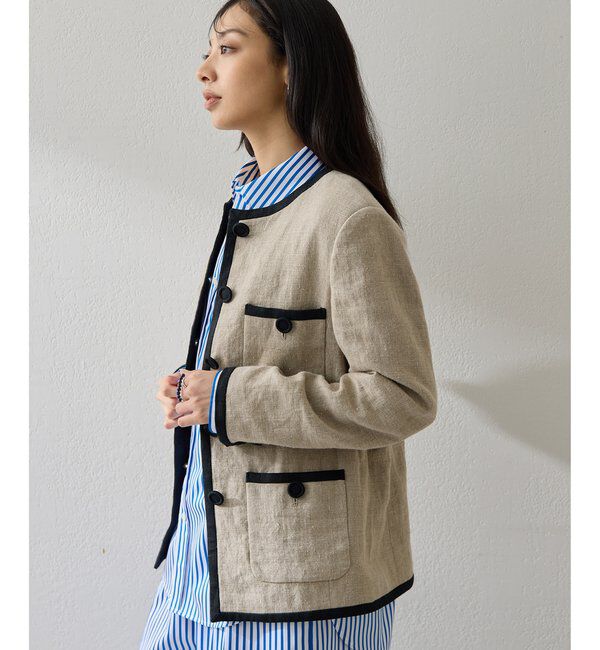  「リネンパイピングジャケット」|その他|