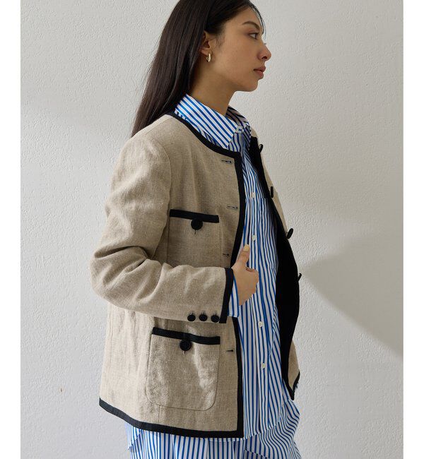  「リネンパイピングジャケット」|その他|