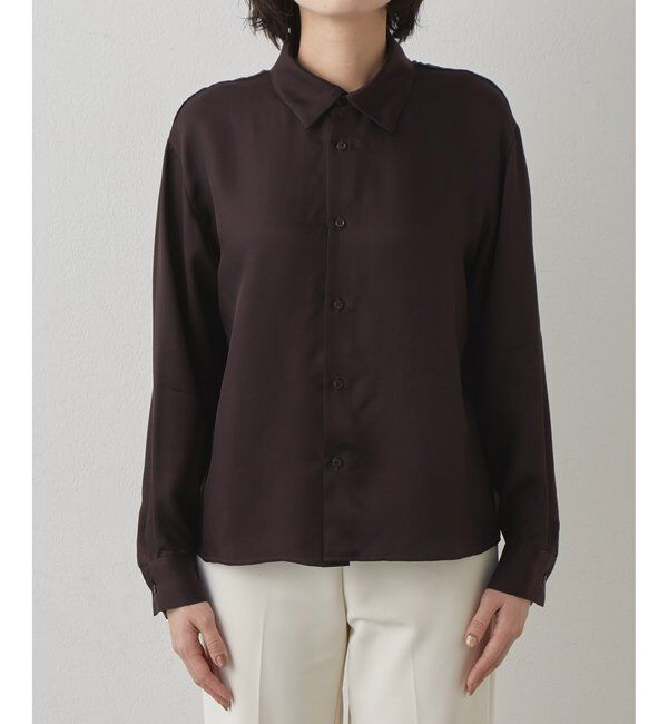 Drawing Numbers「【Drawing Numbers】キュプラロングスリーブシャツ」|シャツ・ブラウス|