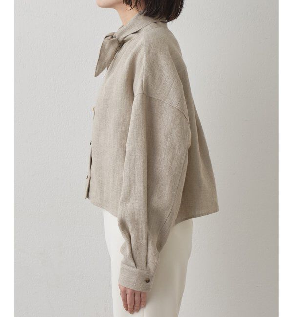 Drawing Numbers「【Drawing Numbers】ヘビーリネンタイブラウス」|シャツ・ブラウス|