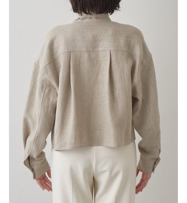 Drawing Numbers「【Drawing Numbers】ヘビーリネンタイブラウス」|シャツ・ブラウス|