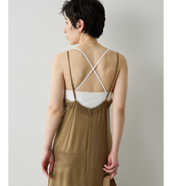 THE PAUSE「【THE PAUSE】レーストリムキャミワンピース」|ワンピース|