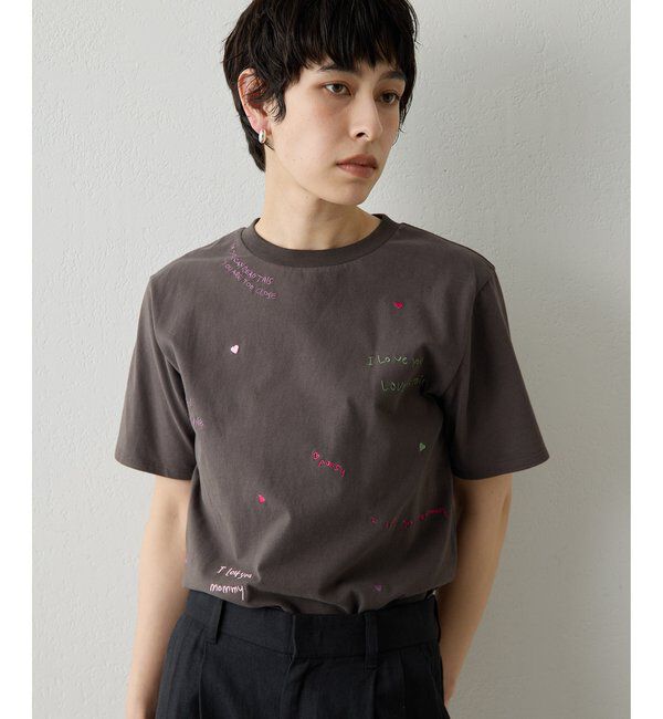 THE PAUSE「【THE PAUSE】シシュウTシャツ」|Tシャツ・カットソー|
