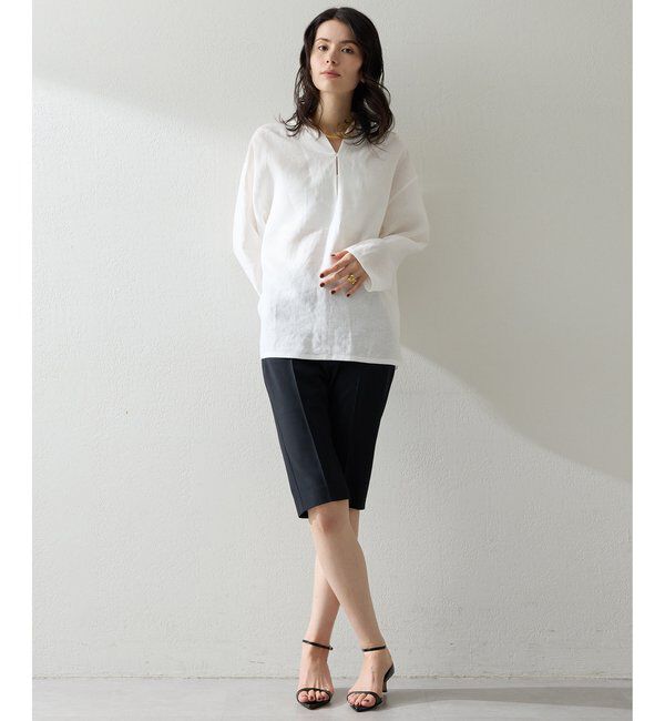  「リネンフードプルオーバー」|シャツ・ブラウス|