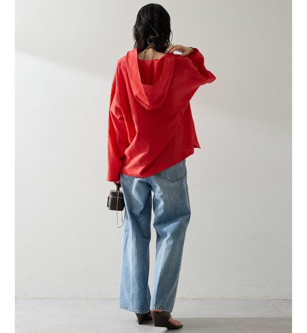  「リネンフードプルオーバー」|シャツ・ブラウス|