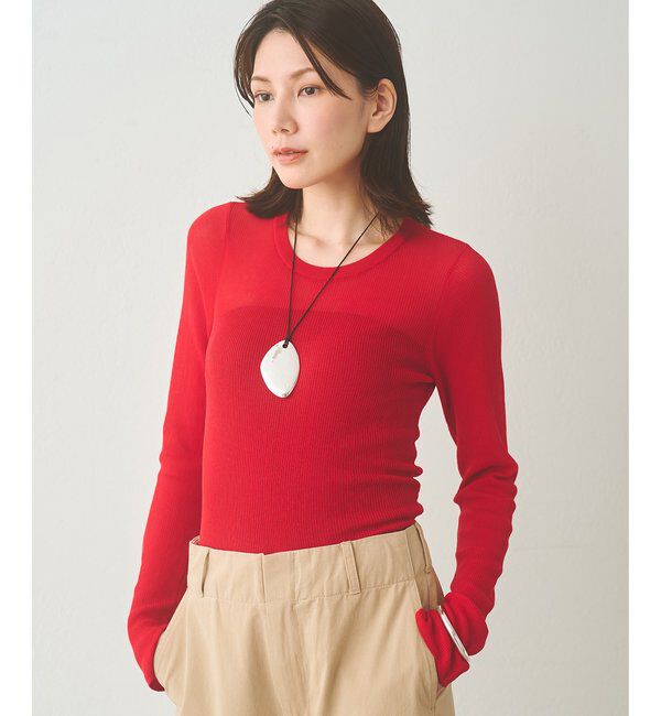  「シアーリブニットプルオーバー」|ニット・セーター|