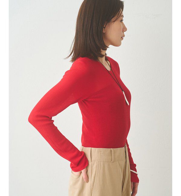  「シアーリブニットプルオーバー」|ニット・セーター|