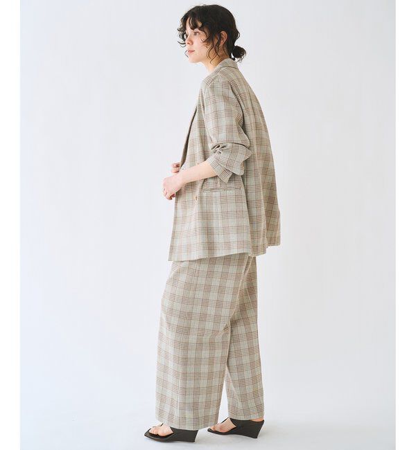  「コットンチェックテーラージャケット」|テーラードジャケット|