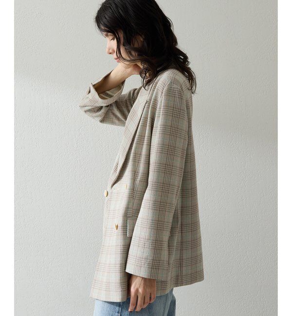  「コットンチェックテーラージャケット」|テーラードジャケット|