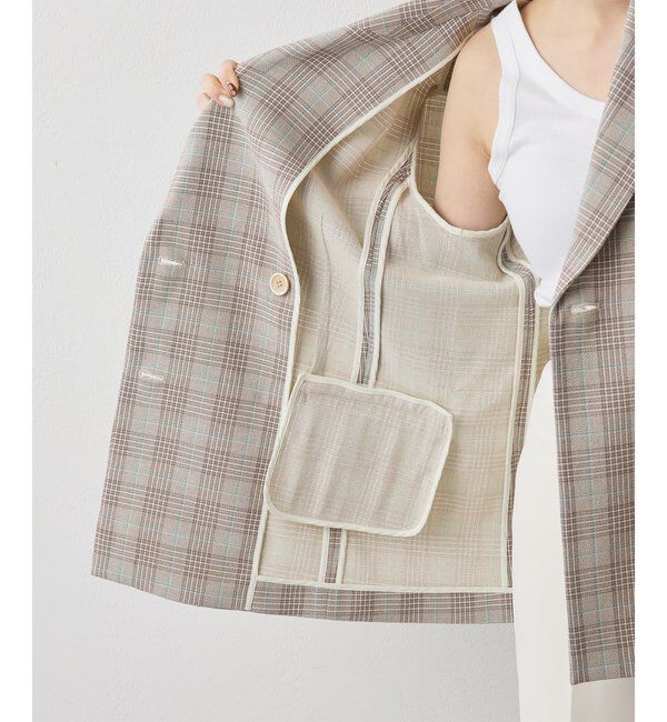  「コットンチェックテーラージャケット」|テーラードジャケット|