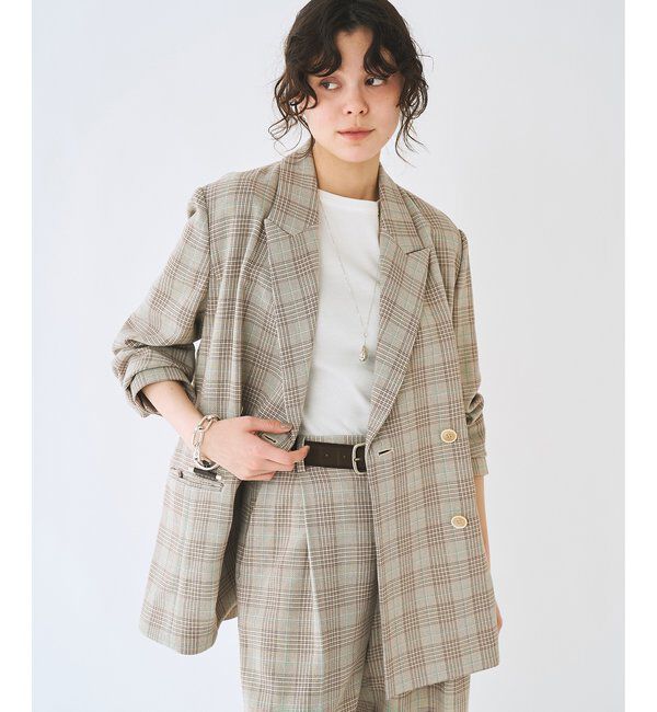  「コットンチェックテーラージャケット」|テーラードジャケット|