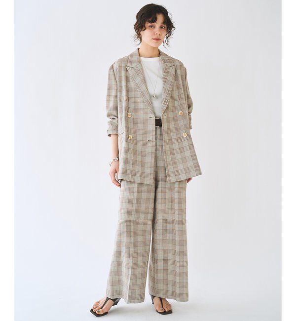  「コットンチェックテーラージャケット」|テーラードジャケット|