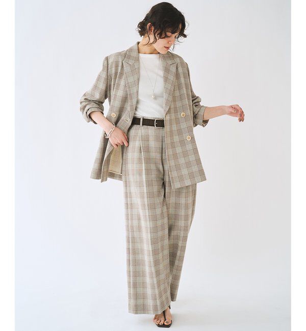  「コットンチェックテーラージャケット」|テーラードジャケット|