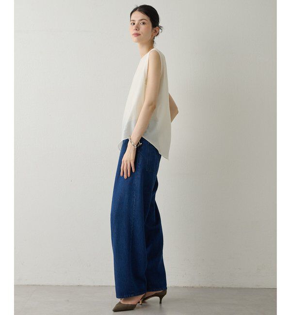 Drawing Numbers「【Drawing Numbers】シャイニーシースルーノースリーブブラウス」|シャツ・ブラウス|