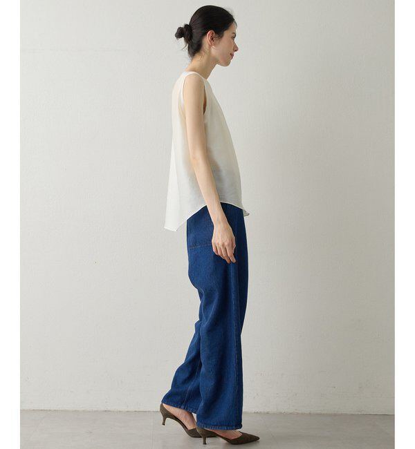 Drawing Numbers「【Drawing Numbers】シャイニーシースルーノースリーブブラウス」|シャツ・ブラウス|