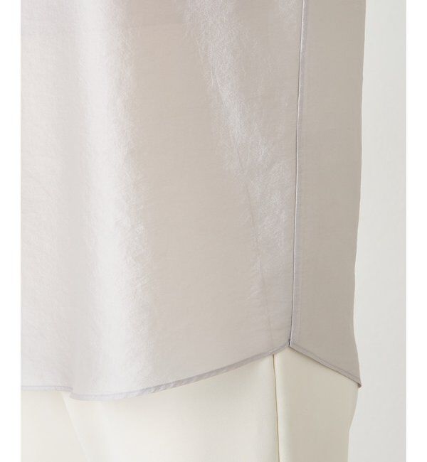 Drawing Numbers「【Drawing Numbers】シャイニーシースルーノースリーブブラウス」|シャツ・ブラウス|