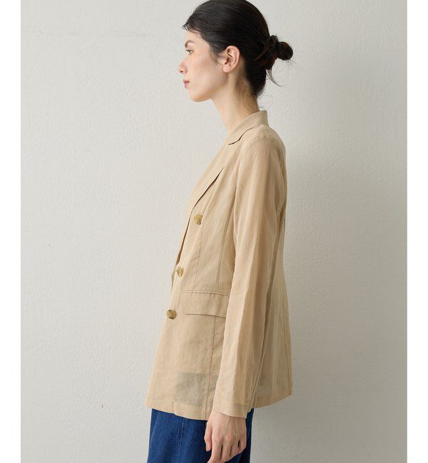 Drawing Numbers「【Drawing Numbers】コットンオーガンジーダブルジャケット」|テーラードジャケット|