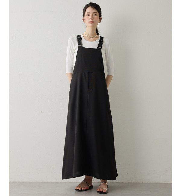 Drawing Numbers「【Drawing Numbers】フェイクリネンサロペットワンピース」|ワンピース|