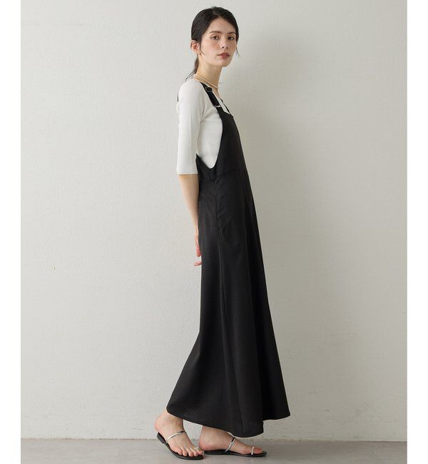 Drawing Numbers「【Drawing Numbers】フェイクリネンサロペットワンピース」|ワンピース|