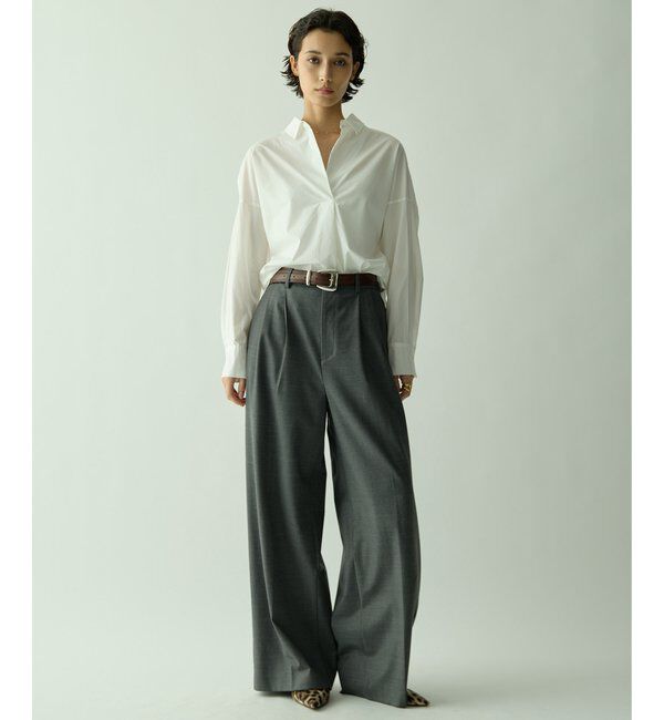 Drawing Numbers「【Drawing Numbers】スキッパーロングスリーブシャツ」|シャツ・ブラウス|