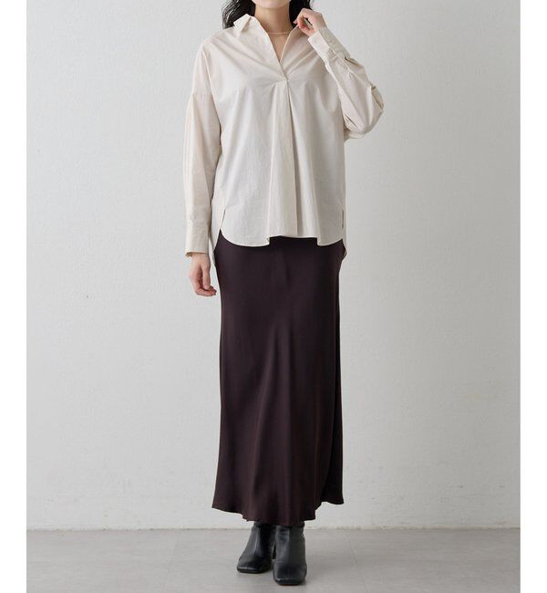 Drawing Numbers「【Drawing Numbers】スキッパーロングスリーブシャツ」|シャツ・ブラウス|