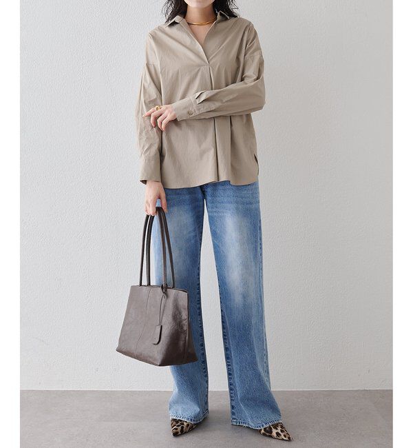 Drawing Numbers「【Drawing Numbers】スキッパーロングスリーブシャツ」|シャツ・ブラウス|