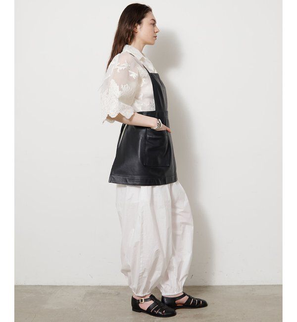  「レザーエプロンワンピース」|ワンピース|