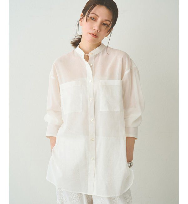  「オーガンジーシャツ」|シャツ・ブラウス|オフホワイト