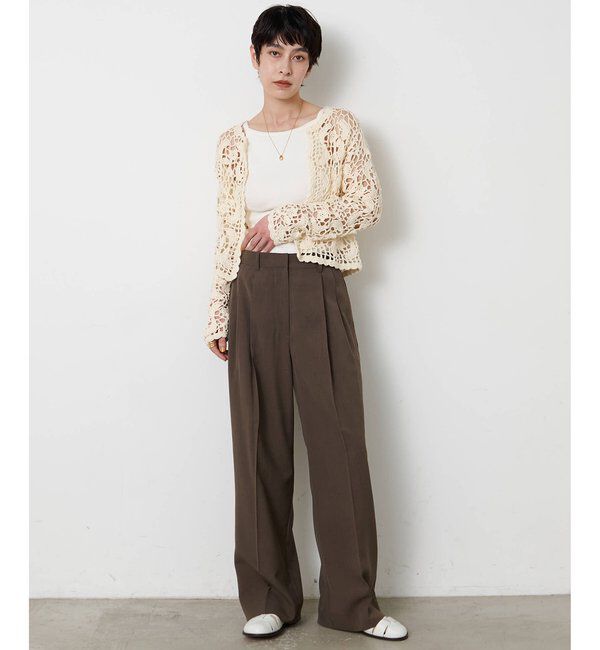 THE PAUSE「＜WEB限定＞【THE PAUSE】タックパンツ」|チノ|