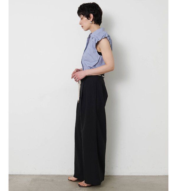 THE PAUSE「【THE PAUSE】袖ギャザーノースリーブシャツ」|シャツ・ブラウス|