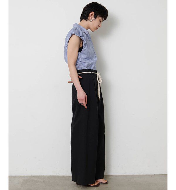 THE PAUSE「【THE PAUSE】袖ギャザーノースリーブシャツ」|シャツ・ブラウス|