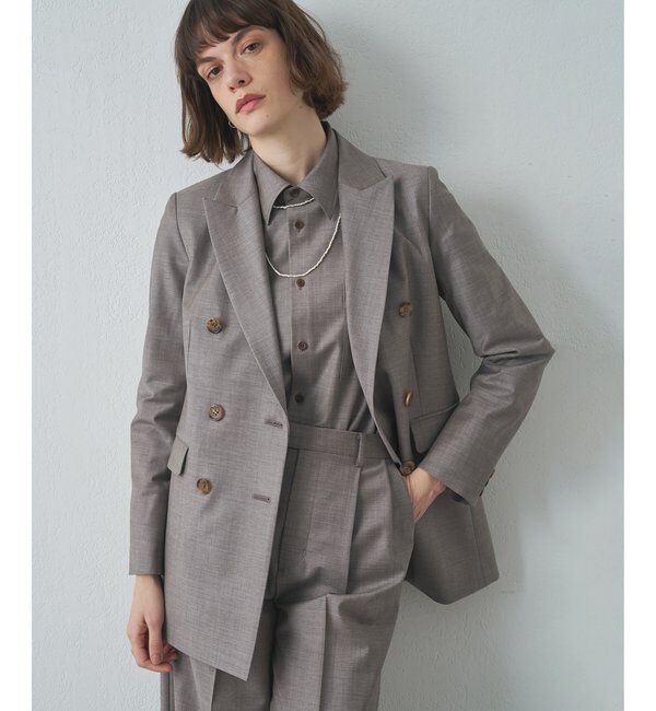 Drawing Numbers「【Drawing Numbers】ダブルプレーンジャケット」|ベスト・ジレ|モカ