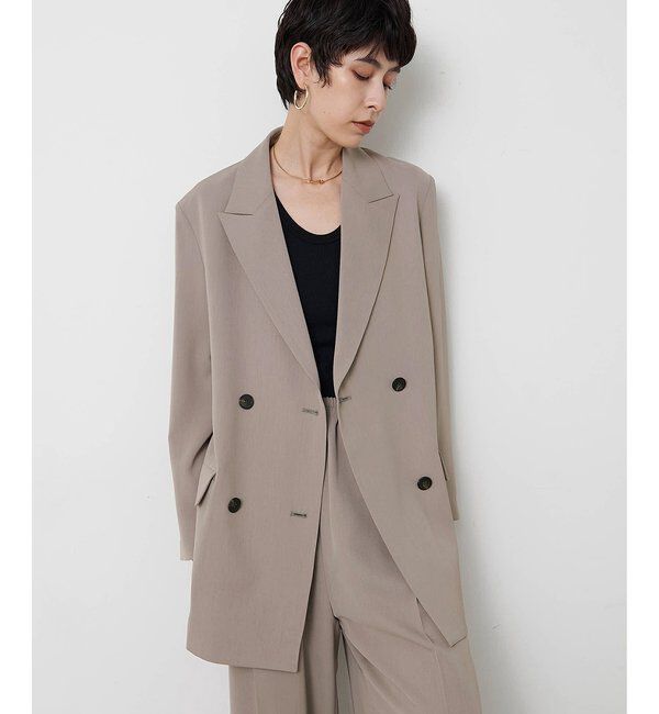  「ツイルダブルブレストジャケット」|テーラードジャケット|