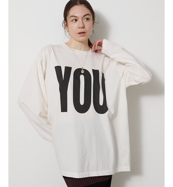  「【KATHARINE HAMNETT】別注YOU ロングスリーブTシャツ」|Tシャツ・カットソー|オフホワイト