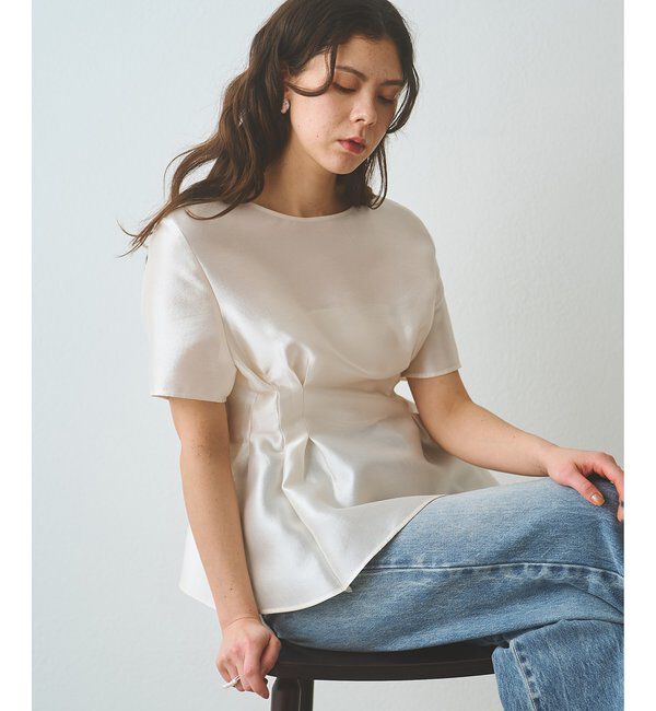  「《4/2追加スタート》【インフルエンサーコラボ】オーガンジーペプラムブラウス」|シャツ・ブラウス|